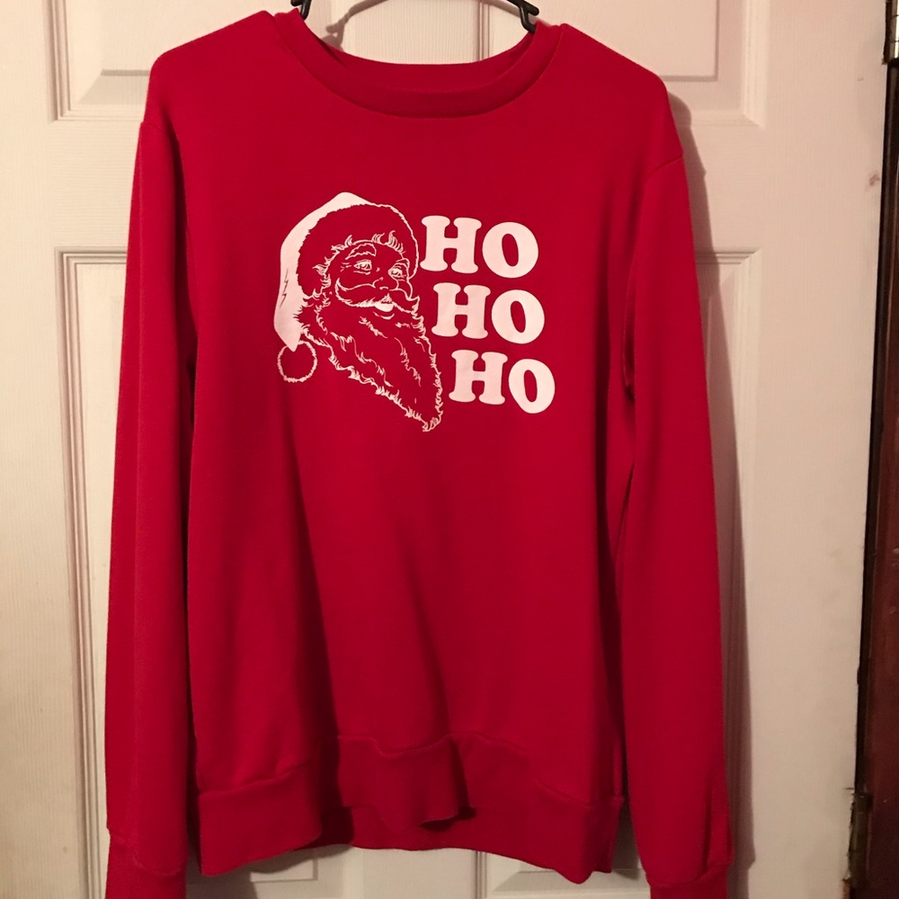 Old Navy Santa Claus Red Sweatshirt Mens Medium M